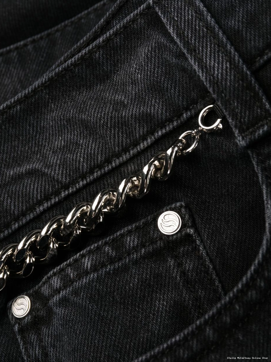 Affordable chain-embellished jeans Women slim-leg McCartney Stella Falabella 0818